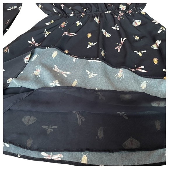 🔥4 for $75🔥 H&M Insect Print Dress Special Edition Black Size Small - Picture 4 of 9